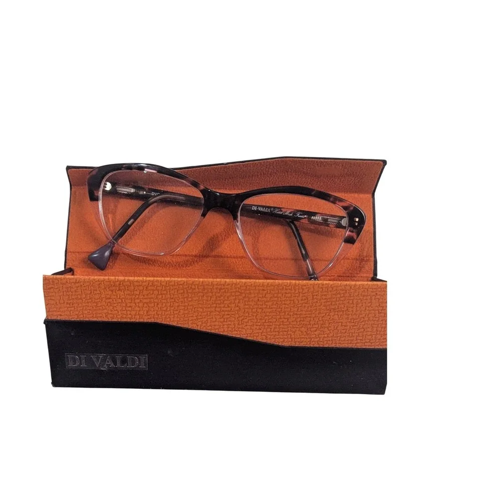 Di Valdi DVO-8148 Purple Pink Tortoise Cat Eye Eyeglasses Frames only‎ 54-17